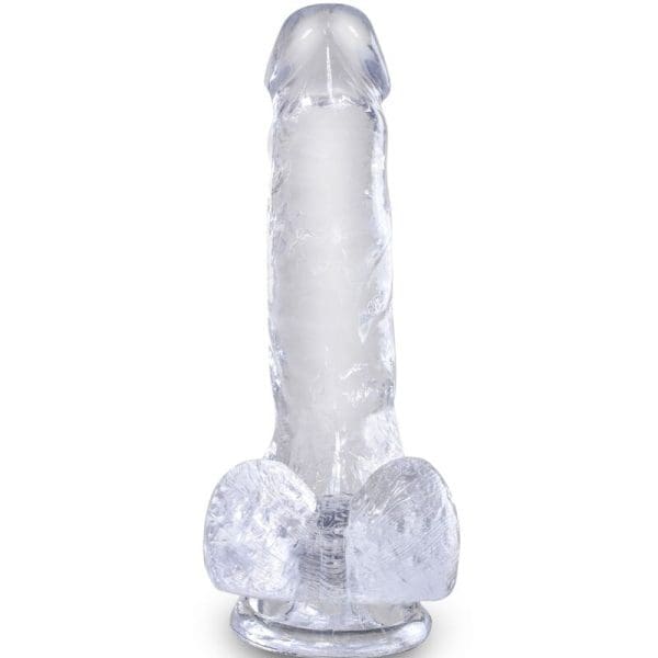 KING COCK - CLEAR REALISTIC PENIS WITH BALLS 13.5 CM TRANSPARENT 2